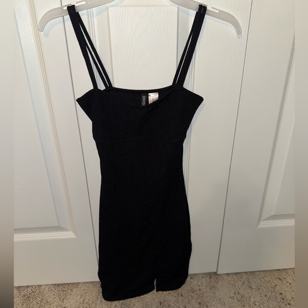 H&M Divided Textured Black Mini Dress